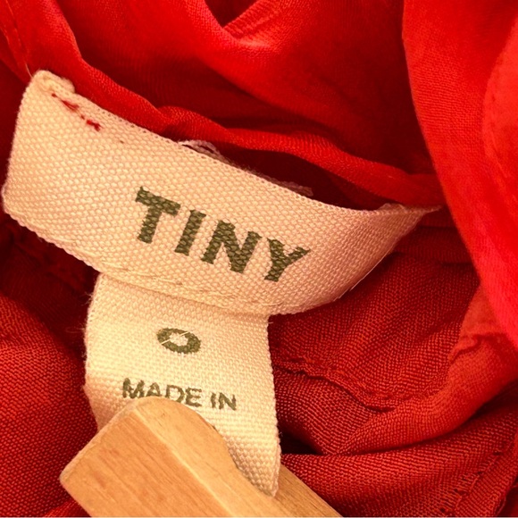 Anthropologie Tiny Caridad Ruffle Sleeveless Red Silk Dress Size 0 Party Holiday - Picture 10 of 12